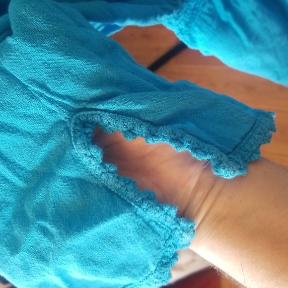 10/$10   Beachy Turquoise Cover Up L - Picture 3 of 6